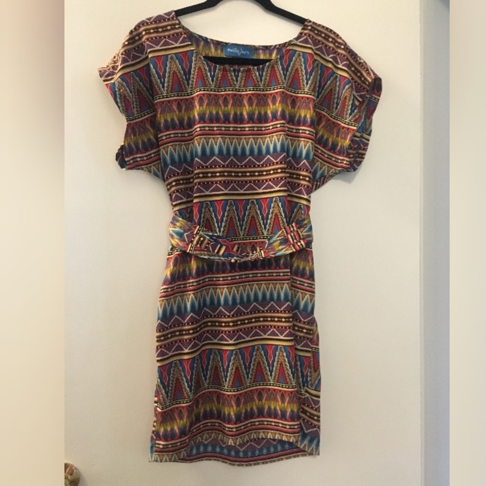 Aztec dress with belt